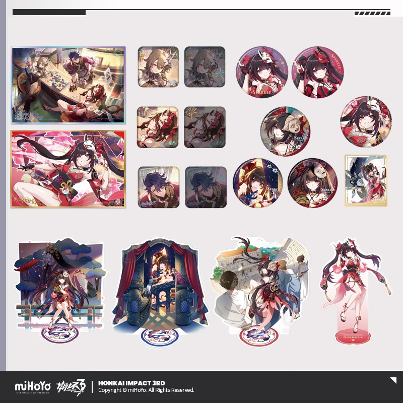 Sunsyea Honkai Impact 3rd สินค้าอย่างเป็นทางการ miHoYo เดิมแท้ GXQY Series Badge อะคริลิคการ์ด Sparkle Vita Sampo