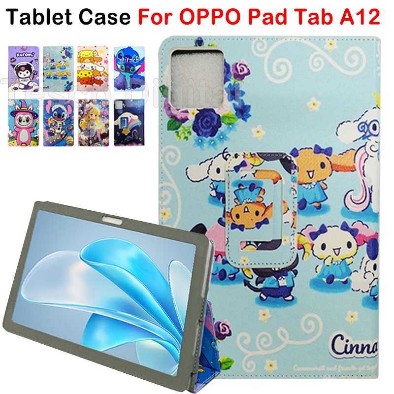 สําหรับ OPPO Pad Tab A12 แฟชั่นน่ารักการ์ตูนกันกระแทก PU หนังฝาครอบแท็บเล็ต OPPO Pad Tab A12 น้ําหนั