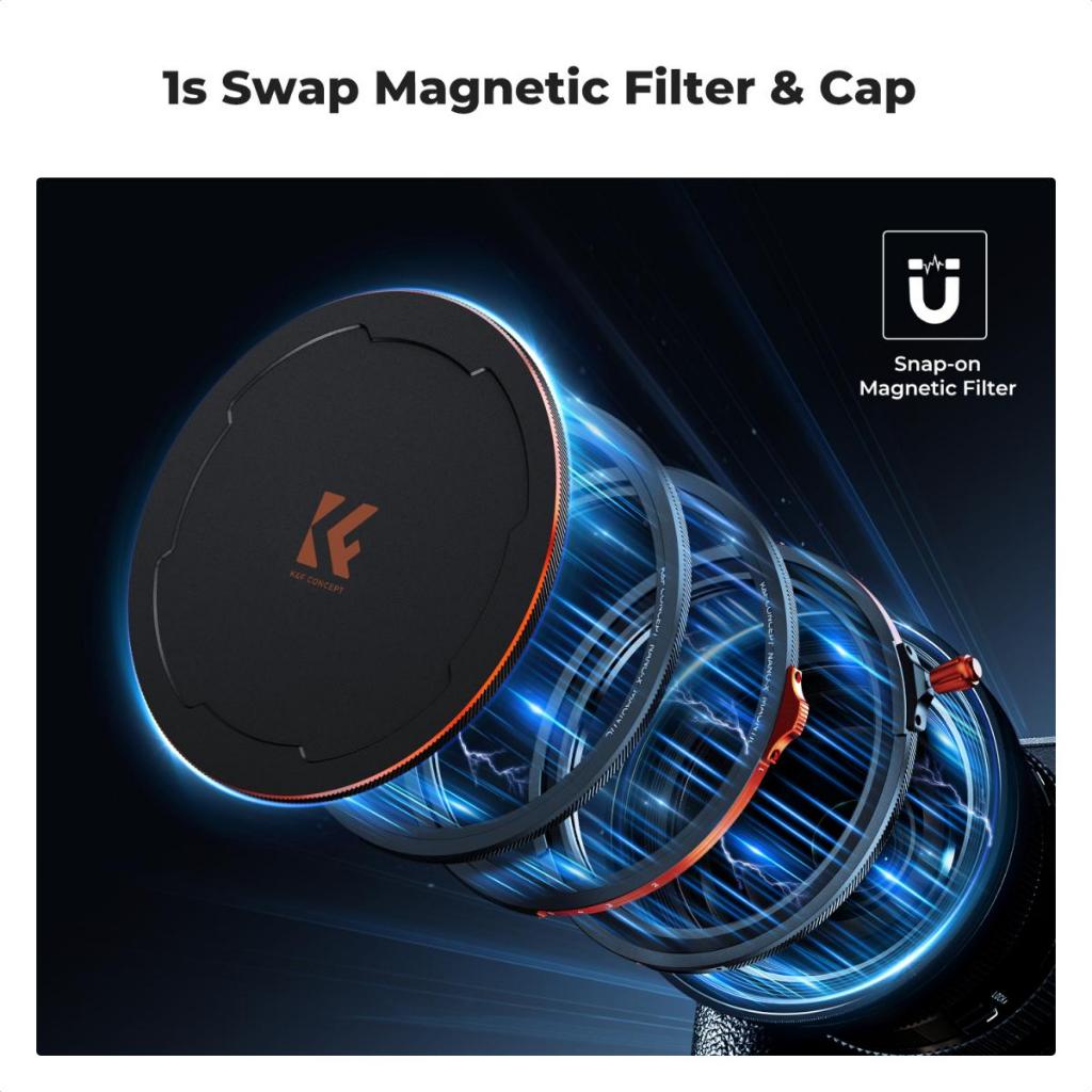 ชุดกรองแม่เหล็ก CPL + ND2-32 + ชุดกรอง Black Mist 1/4 + แหวนอะแดปเตอร์แม่เหล็กและฝาปิดเลนส์, กระจกออปติคอล HD เคลือบ 28 ชั้นสําหรับเลนส์กล้อง - Nano-X Series - รูปที่ 2