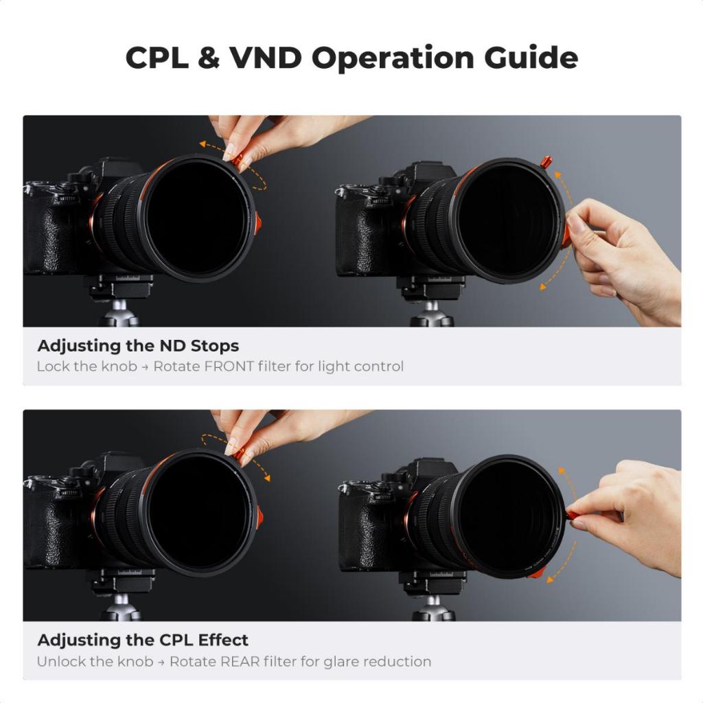 ชุดกรองแม่เหล็ก CPL + ND2-32 + ชุดกรอง Black Mist 1/4 + แหวนอะแดปเตอร์แม่เหล็กและฝาปิดเลนส์, กระจกออปติคอล HD เคลือบ 28 ชั้นสําหรับเลนส์กล้อง - Nano-X Series - รูปที่ 5