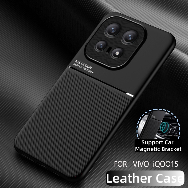 ปลอกสําหรับ vivo iQOO 15 iQOO15 iQ0015 เคสโทรศัพท์แม่เหล็กคลาสสิก Minimalist Noble Frosted Shock Abs
