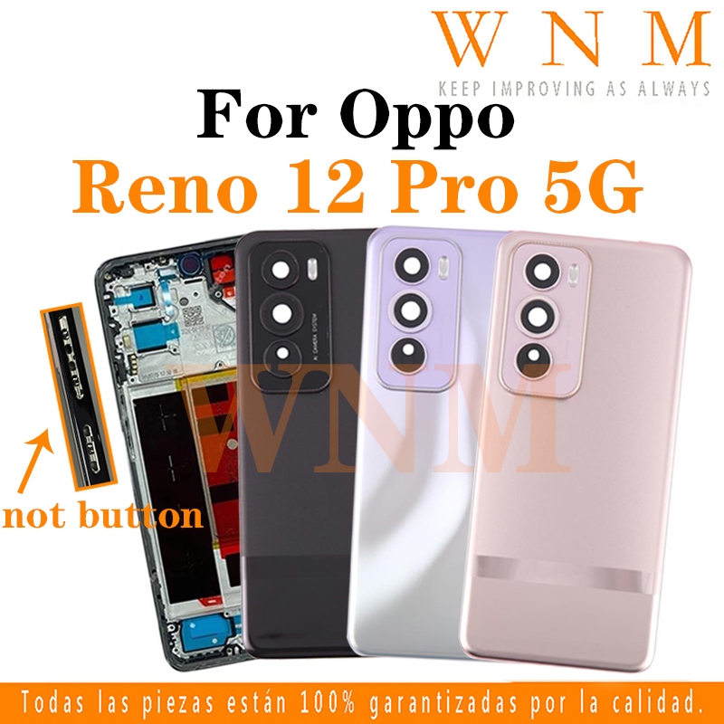 สําหรับ Oppo Reno 12 Pro 5G CPH2629 LCD กรอบด้านหน้า Bezel ฝาหลังแบตเตอรี่ + กรอบกลาง + ชิ้นส่วนกรอบกล้องด้านหลังกรณีที่อยู่อาศัยศูนย์แชสซีฝาครอบ