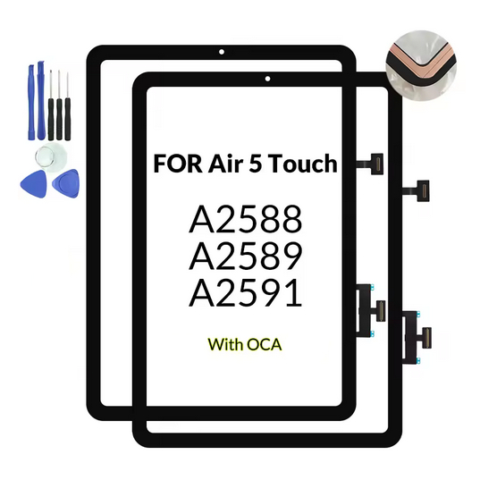 10.9 นิ้ว OCA สําหรับ iPad Air 5 5th Generation A2588 A2589 A2591 Touch Glass Screen Digitizer แผงเป