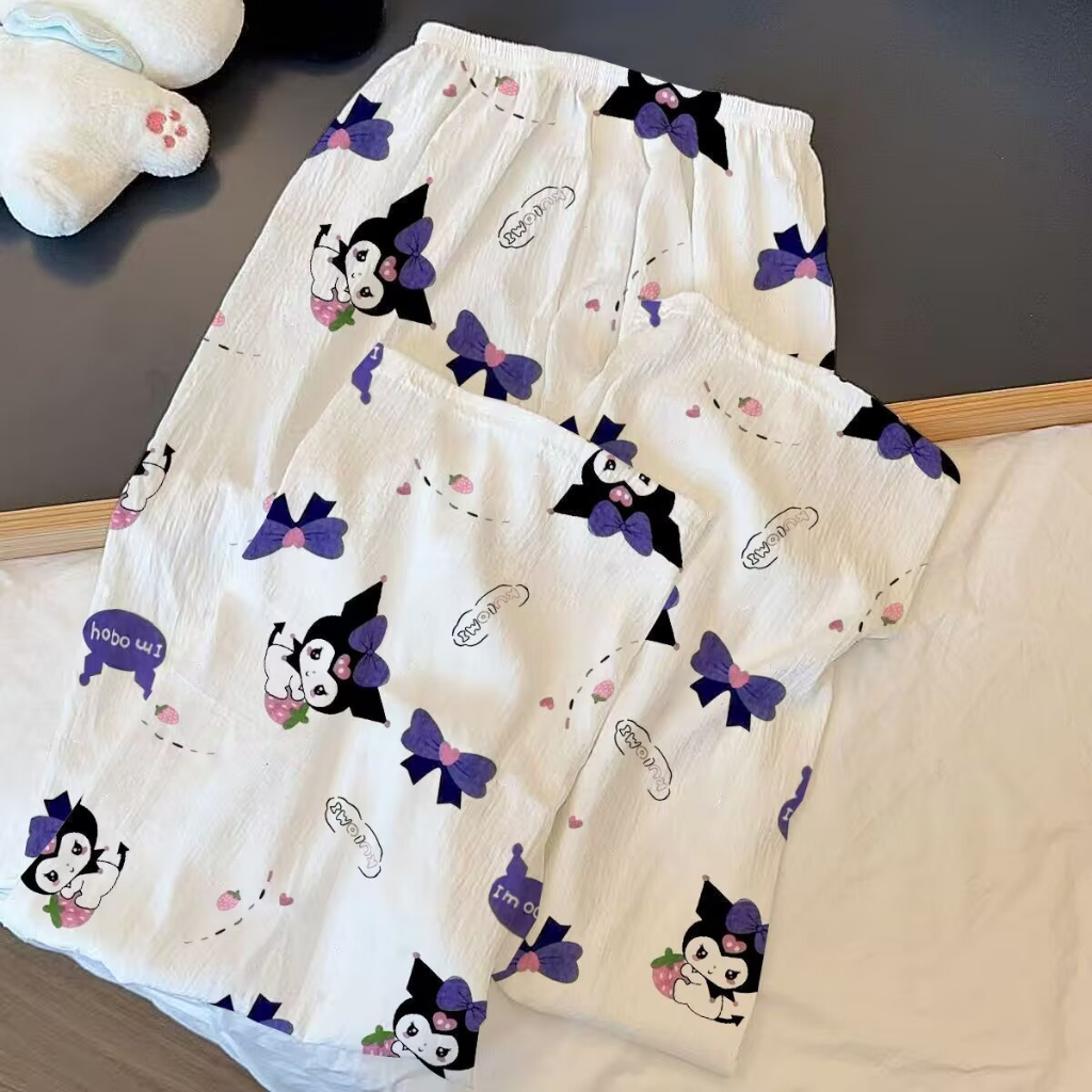 🍧WawaBra🍧กางเกงนอนขายาว กางเกงขายาว ลายการ์ตูนน่ารักๆ ผ้านุ่ม ใส่สบาย - รูปที่ 5