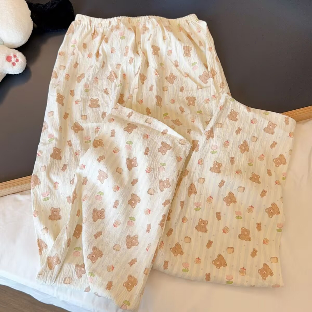 🍧WawaBra🍧กางเกงนอนขายาว กางเกงขายาว ลายการ์ตูนน่ารักๆ ผ้านุ่ม ใส่สบาย - รูปที่ 2