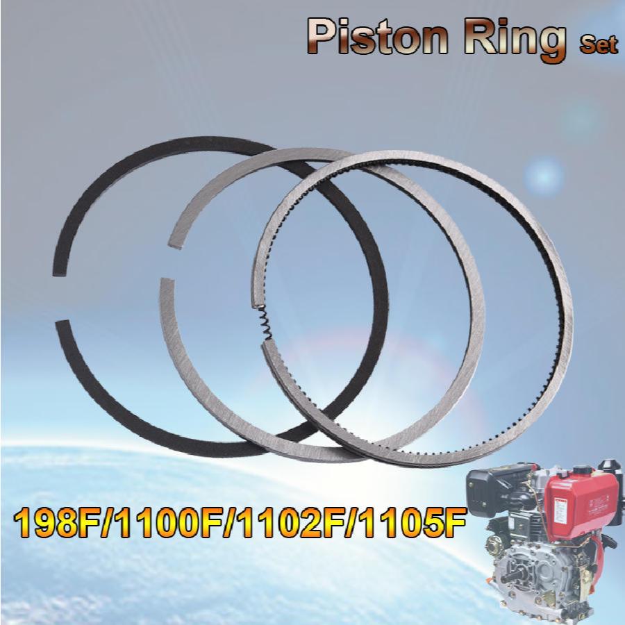 แหวนลูกสูบสําหรับกระบอกคู่ เครื่องยนต์ดีเซล รุ่น198F/ 1100F/1102F/1105F