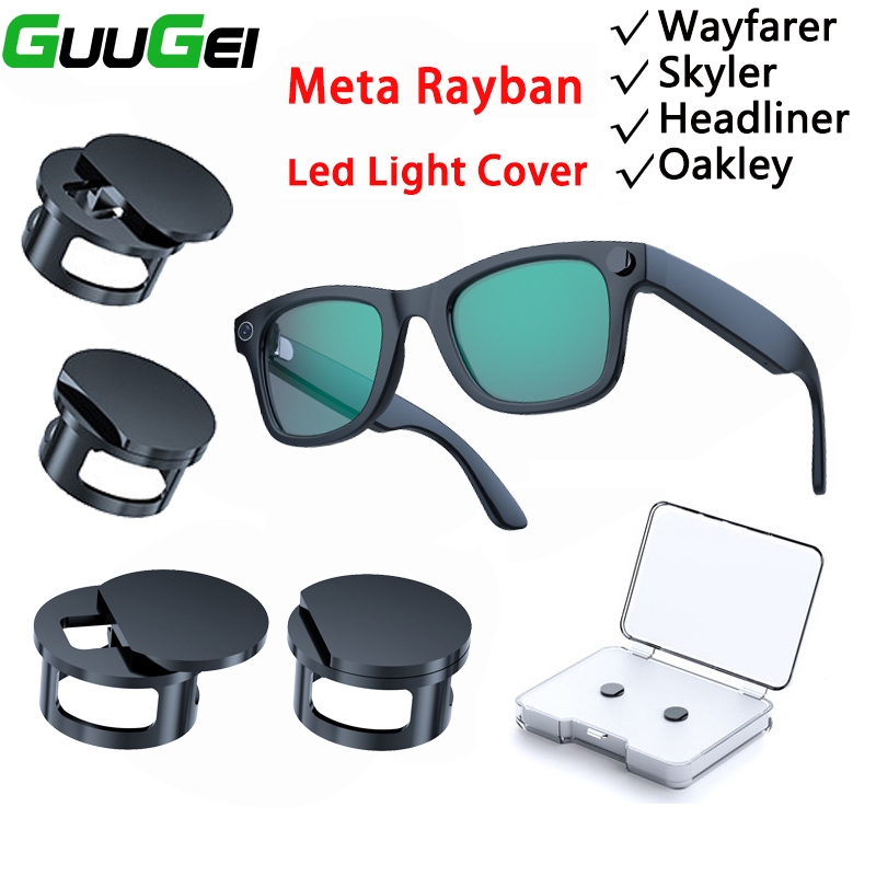Guugei 2Pcs LED Light Blocking สติกเกอร์ Rayban Meta Oakley/Wayfarer/Skyler/Headliner แว่นตากล้อง Li