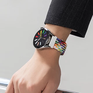 ทอสายรัดไนลอน Loop Magnetic Buckle Watchband อุปกรณ์เสริมสําหรับ Amazfit Bip Max 6 5 Unity 3 U Pro S / GTS 4 Mini 3 2