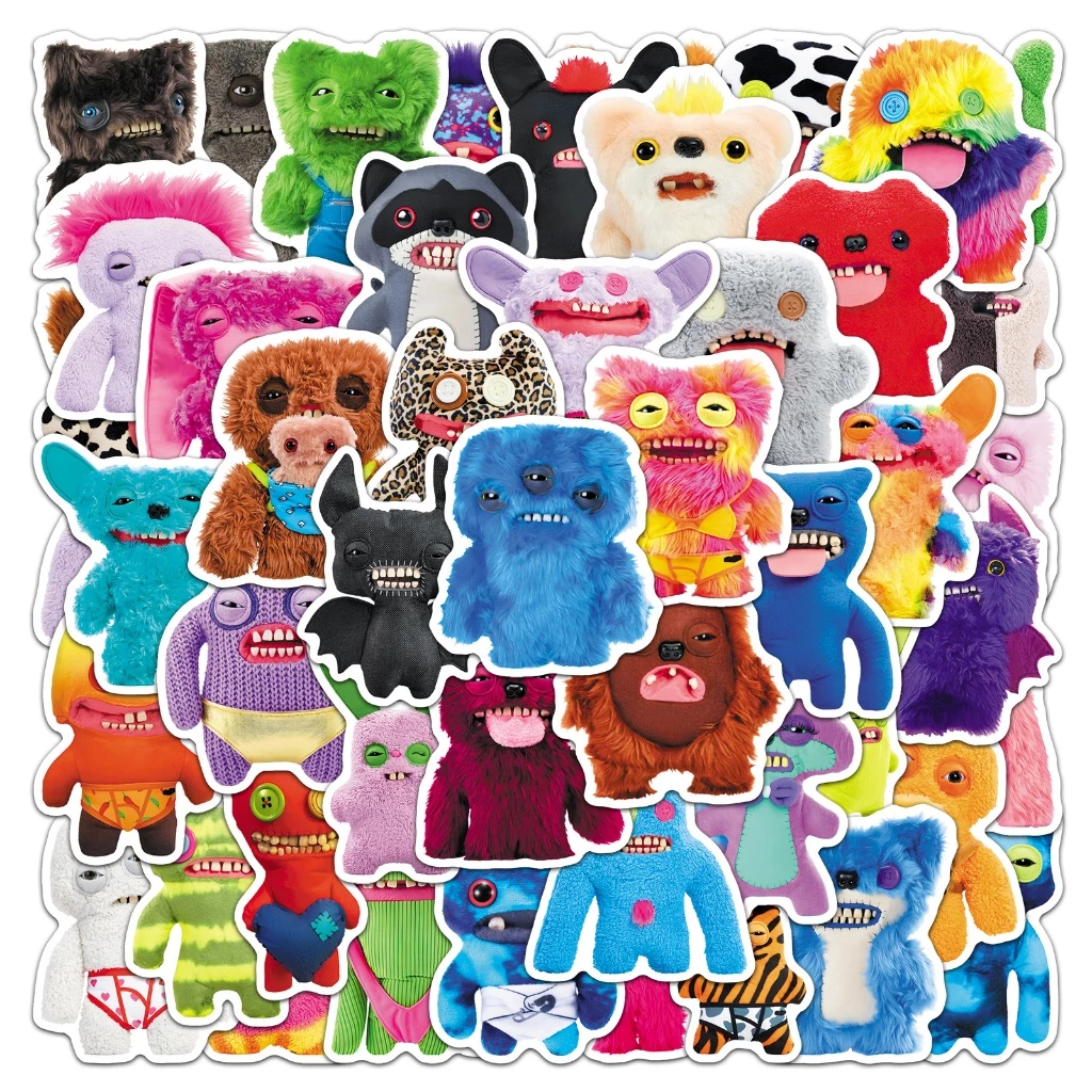 50 ชิ้นน่ารัก Little Monster FUGGLER สติกเกอร์กันน้ําสําหรับแล็ปท็อปเคสโทรศัพท์ Tumbler สติกเกอร์ Graffiti Creative DIY