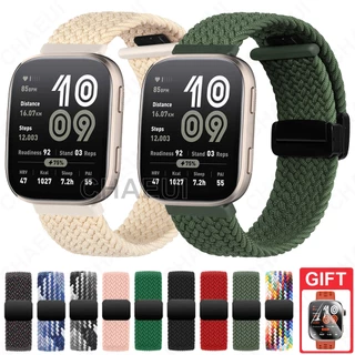 ทอสายรัดไนลอน Loop Magnetic Buckle Watchband อุปกรณ์เสริมสําหรับ Amazfit Bip Max 6 5 Unity 3 U Pro S / GTS 4 Mini 3 2
