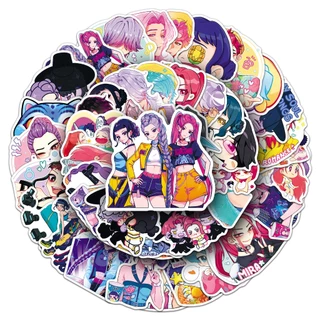 ตลก 50 ชิ้น K-Pop: Demon Hunters สติกเกอร์กันน้ําสําหรับ Tumbler แล็ปท็อปเคสโทรศัพท์รถสติกเกอร์ Graffiti Creative DIY