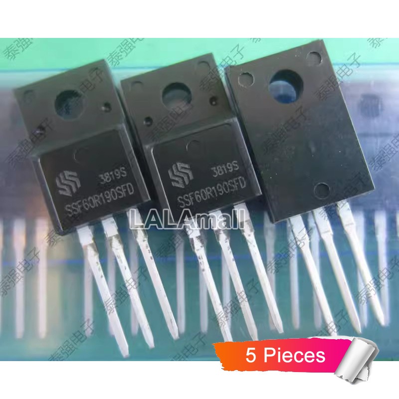 5 ชิ้น SSF60R190SFD TO-220F 20A/600V N-channel MOSFET ทรานซิสเตอร์ใหม่เดิม
