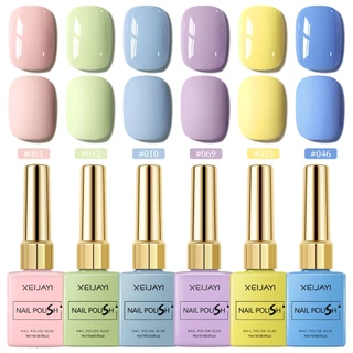 XEIJAYI Sweet Macaron Dopamine Color Nail Polish Glue, Rendering สีติดทนนาน, คุณภาพร้านทําเล็บ