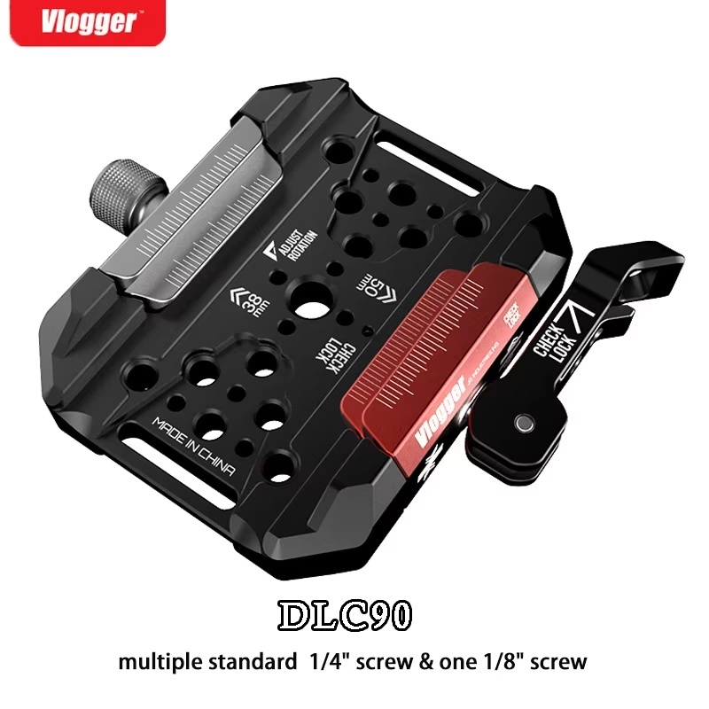 Vlogger DLC90 แผ่นระบบปลดเร็ว 1/4 สายสะพายเมาท์ฐานขาตั้งกล้อง