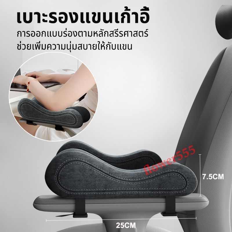หมอนรองแขนเก้าอี้ สำหรับเล่นเกม ที่บ้านหรือที่ทำงาน เบาะรองที่วางแขนเก้าอี้ เมมโมรีโฟมเนื้อนุ่มหนา แผ่นปิดที่เท้าแขน หมอนโฟมข้อศอก หมอนรองข้อศอกเมมโมรี่โฟม