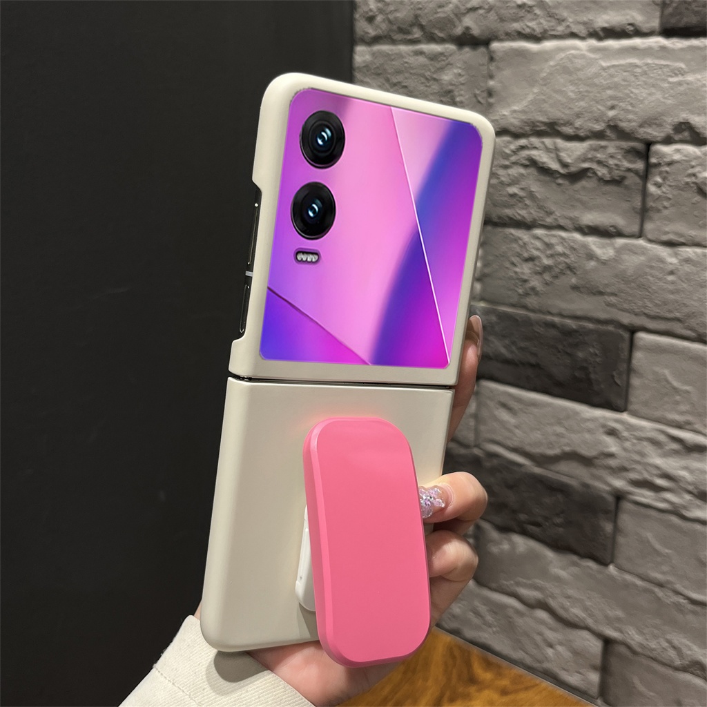 Simple Classic Antique เคสโทรศัพท์สีขาวพร้อมขายึดสําหรับ Infinix Zero Flip Tecno Phantom V Flip2 5g กันกระแทก Hard ฝาหลัง ราคา ถูกที่สุด ดีลบีเคเค