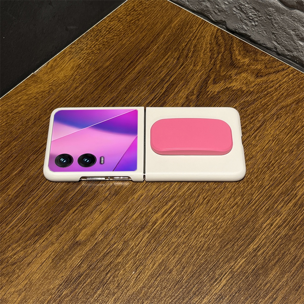 Simple Classic Antique เคสโทรศัพท์สีขาวพร้อมขายึดสําหรับ Infinix Zero Flip Tecno Phantom V Flip2 5g กันกระแทก Hard ฝาหลัง ราคา ถูกที่สุด ดีลบีเคเค แกลเลอรีภาพที่ 5