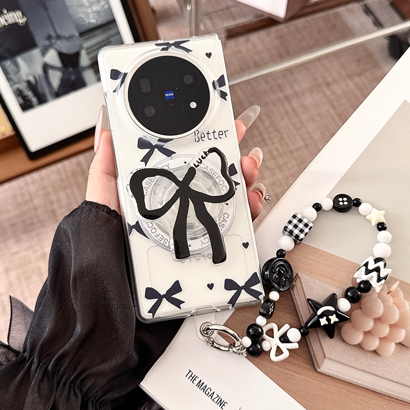 XFold5 เคสสําหรับ Vivo X พับ 5 X พับ 3 Pro DIY Matte โปร่งใส Mmagnetic Bow กันกระแทก Hard โทรศัพท์มือถือกรณีฝาครอบ