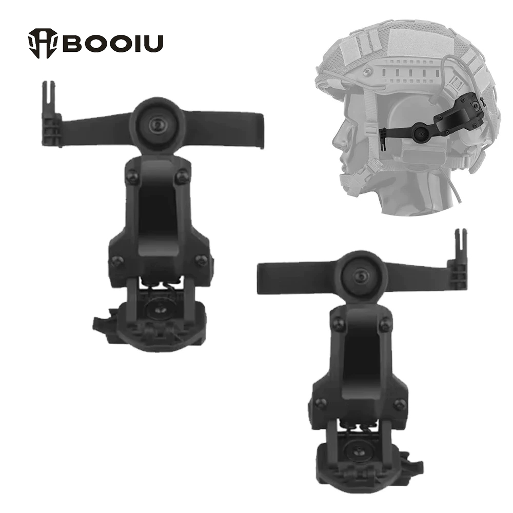 BOOIU หมวกกันน็อคและชุดหูฟังสำหรับRail mount อะแดปเตอร์ ใช้งานได้ดีกับAirsoft มีOPS CORE ARC/Wendy Fast อุปกรณ์เสริม