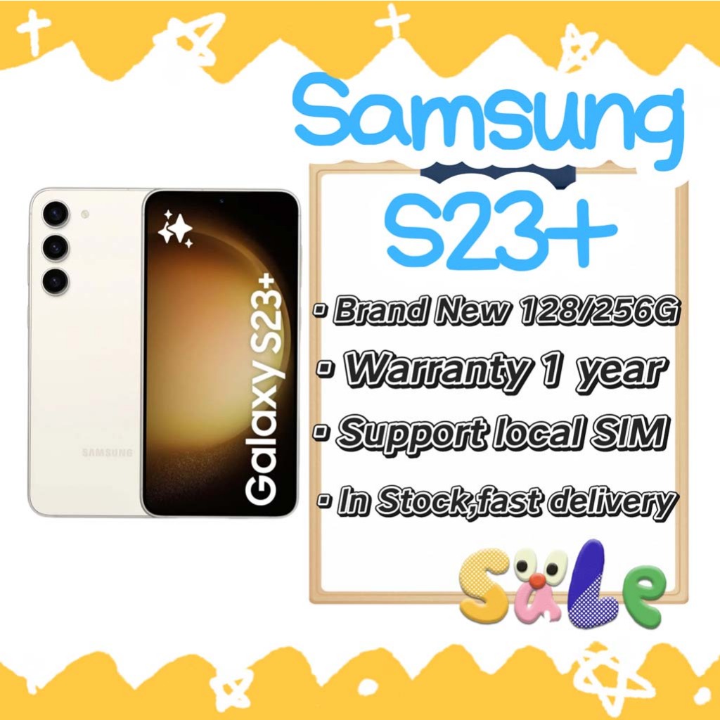 ในสต็อก Samsung Galaxy S23+ 5G โทรศัพท์มือถือใหม่เอี่ยม 128GB/256GB นําเข้าในสต็อก