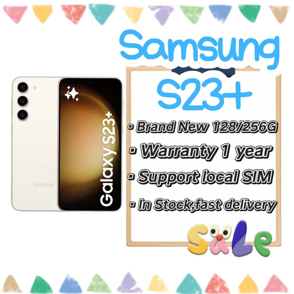 Samsung Galaxy S23 Plus 5G โทรศัพท์มือถือ Android ใหม่เอี่ยม 128GB/256GB ในสต็อก