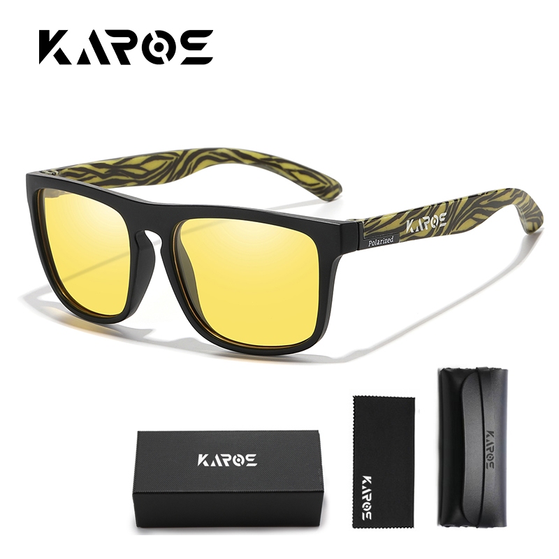 KAROS แว่นกันแดดโพลาไรซ์ UV400 สําหรับขับรถ ตกปลา 26 สี ป้องกันแสงคลาสสิก