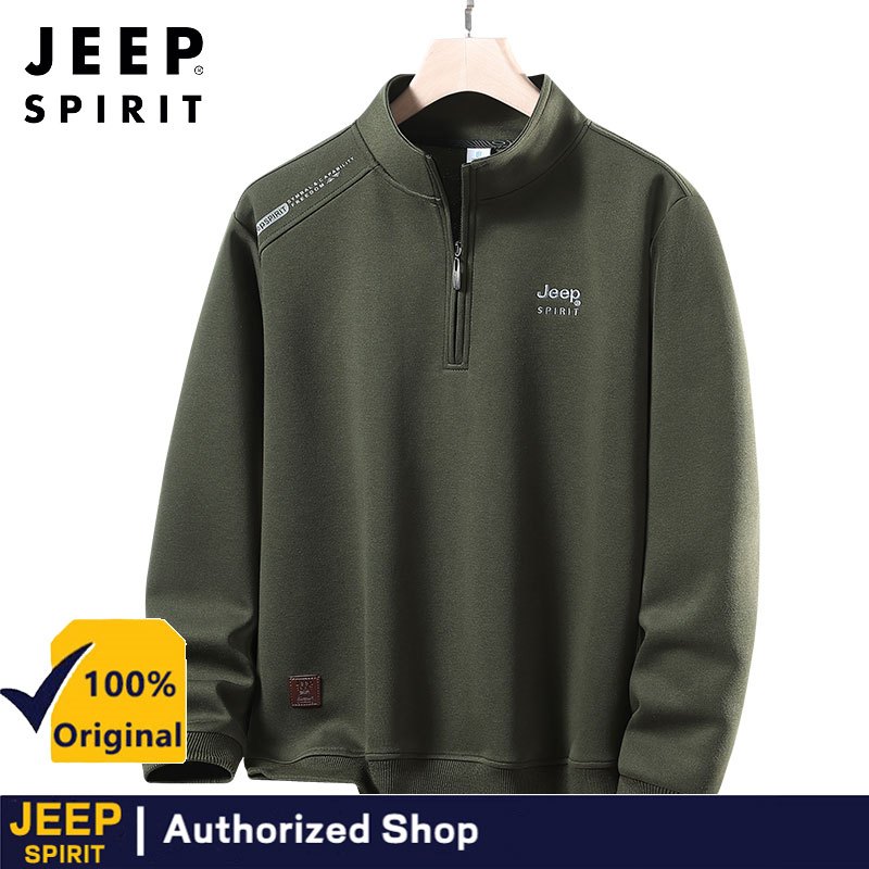 เสื้อฮู้ดลำลอง JEEP SPIRIT สำหรับผู้ชาย สวมใส่ง่ายในสไตล์ยามเย็นถึงเช้า