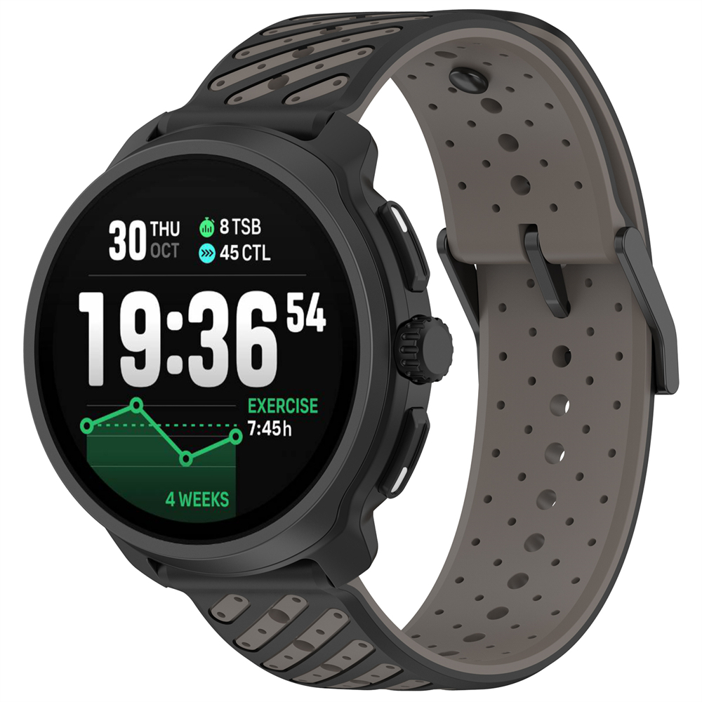 สายรัดรูเอียงขนาด 22 มม. เหมาะสําหรับ SUUNTO RACE 2 / Race S / RUN สร้อยข้อมือซิลิโคนวงสมาร์ทวอทช์สําหรับ Suunto 9 พีค ราคา ถูกที่สุด ดีลบีเคเค แกลเลอรีภาพที่ 8