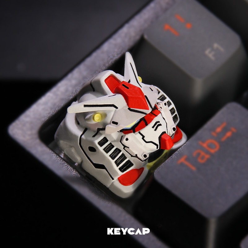 -LW- Mobile Suit Gundam Resin Keycaps ที่กําหนดเองคีย์บอร์ดแบบกลไกส่วนบุคคล Keycaps ZAKU และ RX-78-2