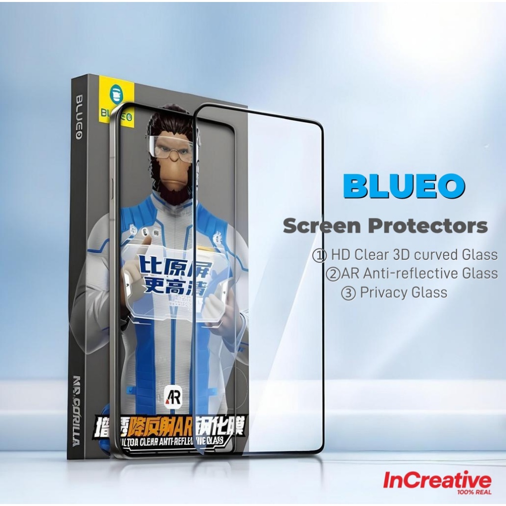 กระจกนิรภัย Blueo ตัวป้องกันหน้าจอความเป็นส่วนตัว/ป้องกันแสงสะท้อนสําหรับ OPPO Find N6/X9/X8 Pro - กันกระแทกป้องกันรอยขีดข่วนครอบคลุมเต็มรูปแบบ