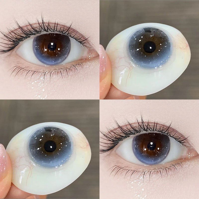 0.00~-8.00 คอนแทคเลนส์ KSSEYE 14.2MM ขนาดเล็ก คอนแทคเลนส์เกาหลีธรรมชาติและสะดวกสบาย 6 เดือนใช้