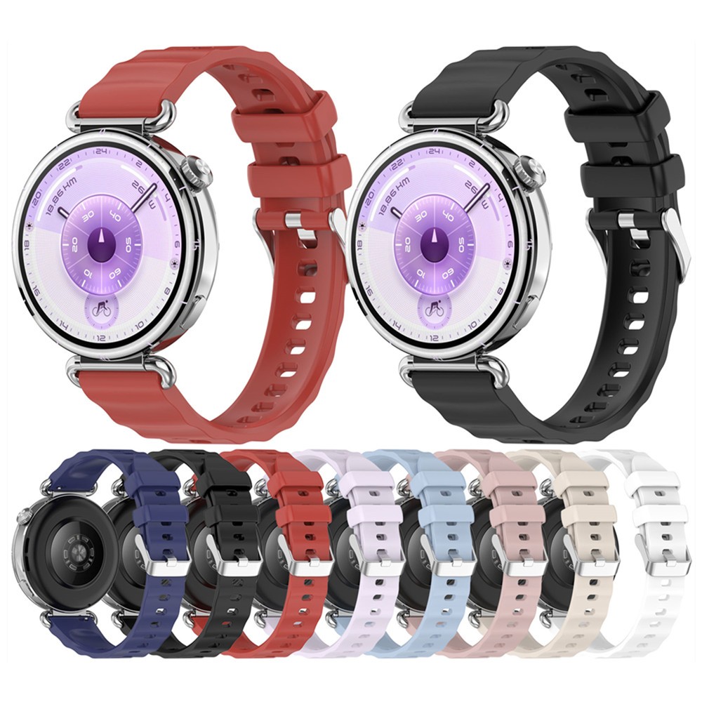 18MM สายนาฬิกาซิลิโคนสําหรับนาฬิกา Huawei GT6 GT5 GT4 41 มม.สร้อยข้อมือกีฬา Smartwatch สายคล้องคอเปลี่ยนสายรัดข้อมืออุปกรณ์เสริม