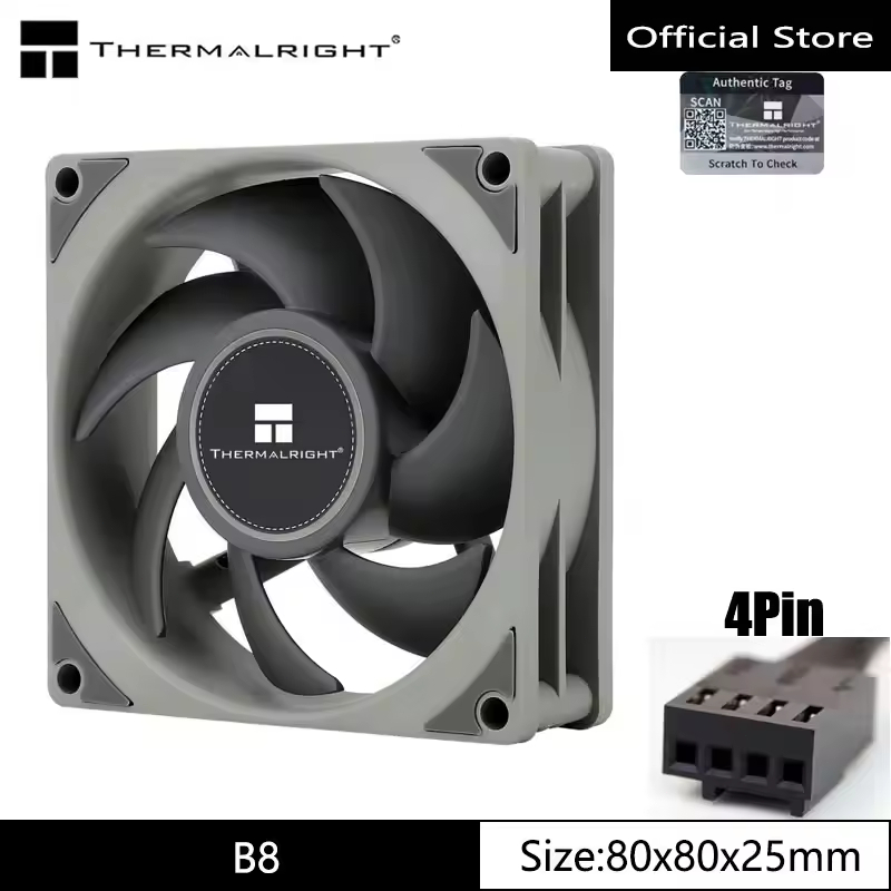 Thermalright พัดลมระบายความร้อน CPU  80 มม. TL-B8/B8W