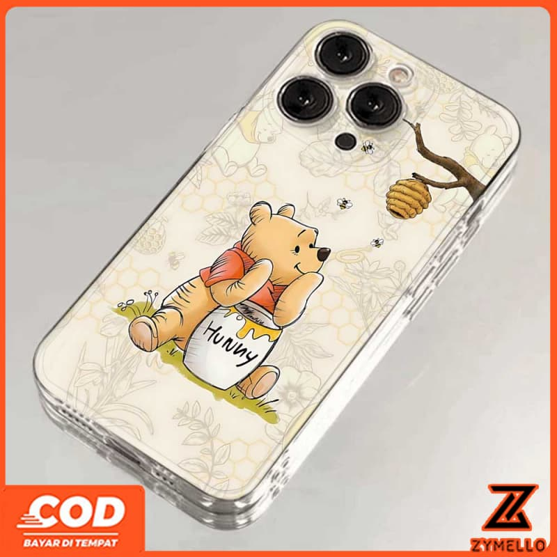 เหมาะสําหรับ OPPO Reno 15F Reno14F Reno14 Pro Reno 13F Reno12 F Reno 11F Reno10 Reno8Z Reno7Z Reno8T Reno5 Reno4 Reno6z Winnie the Pooh หม้อน้ําผึ้งภาพประกอบกันกระแทก TPU โทรศัพท์