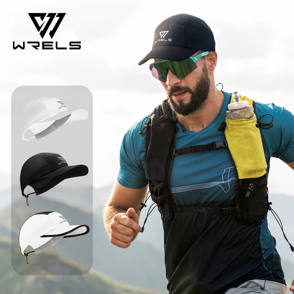 WRELS หมวกกีฬาระบายอากาศ สำหรับวิ่งกลางแจ้ง ป้องกันแดดและดูดซับเหงื่อดี