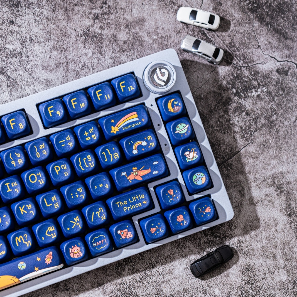 Little Prince Keycaps โปรไฟล์ภาษาไทย MOA น่ารักและ Dreamy PBT ห้าด้าน DYE-sublimation ส่วนบุคคลสําหรับ MX Switch คีย์บอร์ดแบบกลไก 60/65/68/75/87/99/108