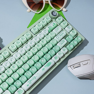 ฤดูใบไม้ผลิ Keycap MOA โปรไฟล์ไทย Matcha สีเขียวสี PBT DYE-S…