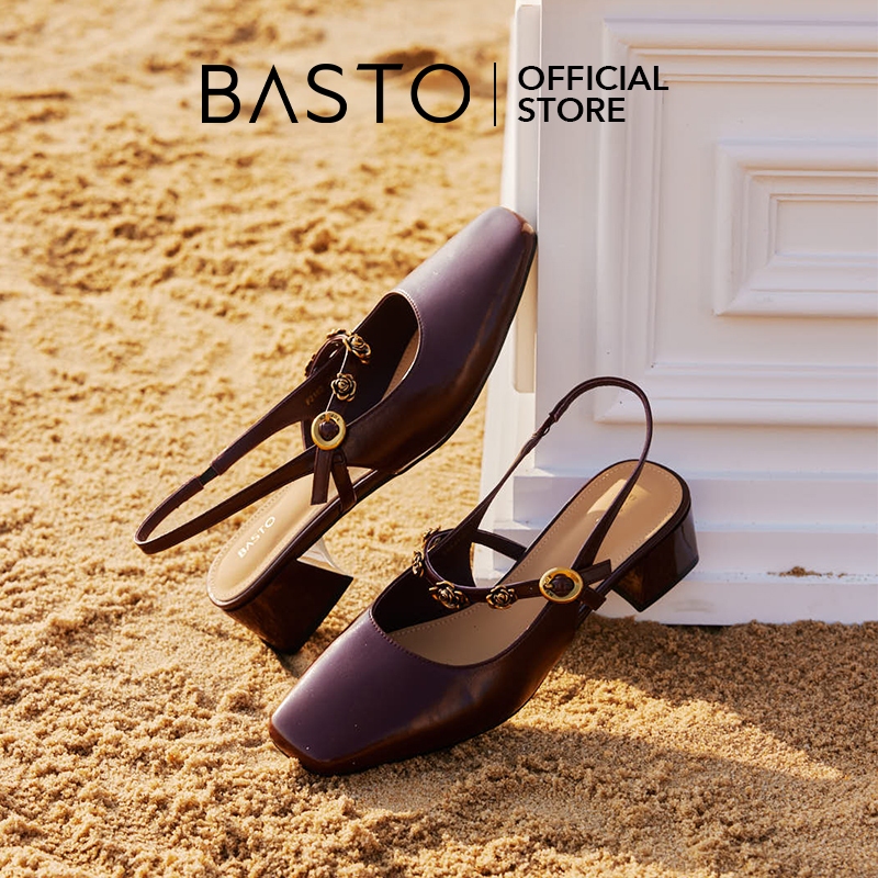 【Jolly Dream】BASTO Women's Thick Heels Sandals รองเท้าแตะผู้หญิง รองเท้าส้นสูง C1629 F2162 F1517
