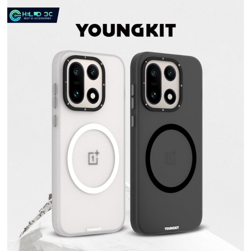 Youngkit Hidden Sand Delicate Matte เคสแม่เหล็กสําหรับ oneplus 13/15 กันกระแทกสําหรับ oneplus 15 เคสหล่นหลักฐานเคส oneplus