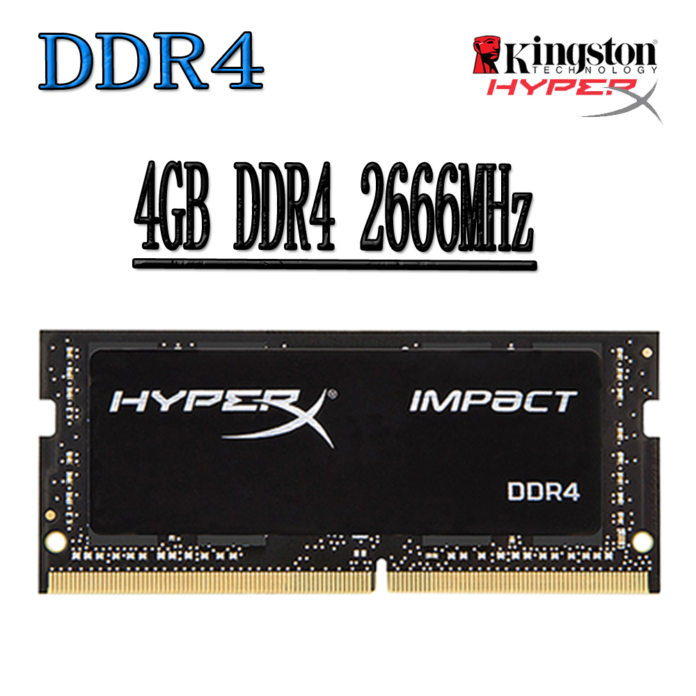 Kingston HyperX Impact DDR4 RAM 4GB DDR4 2666MHz PC4-21300S HX426S15IB/4 หน่วยความจําแล็ปท็อป 1.2V