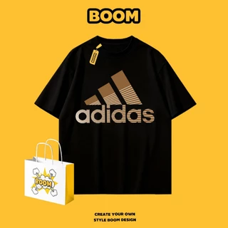 BOOM เสื้อยืดหญิงชาย ลายแบรนด์เนมสุดเท่ เสื้อยืดแขนสั้น ผ้า cotton 100% ทรงหลวม นุ่มสบาย ระบายอากาศ