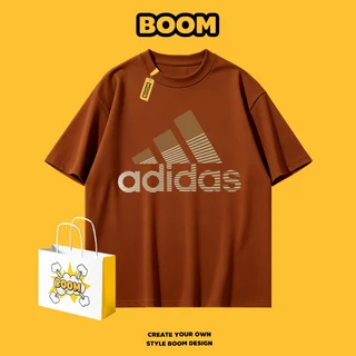 BOOM เสื้อยืดหญิงชาย ลายแบรนด์เนมสุดเท่ เสื้อยืดแขนสั้น ผ้า cotton 100% ทรงหลวม นุ่มสบาย ระบายอากาศ