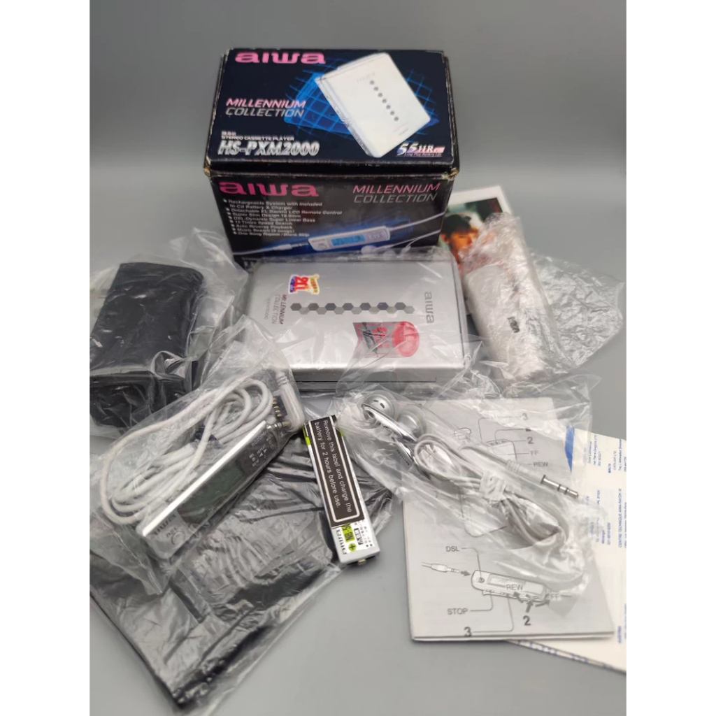 เครื่องเล่นเทป Aiwa PXM2000 พร้อมไดรเวอร์ Dynamic Bass และค้นหาแทร็กอัตโนมัติ