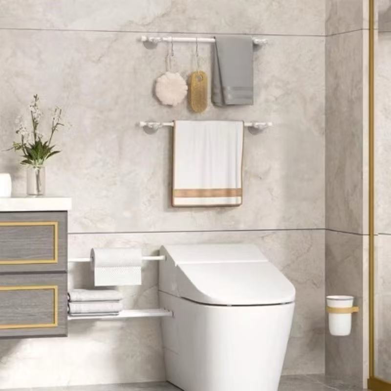 ตะขอยึดราวม่าน แบบมีกาวในตัว ห้องครัวและห้องน้ำที่ยึดราวม่านอาบน้ำ ราวแขวนผ้าเช็ดตัว - รูปที่ 4