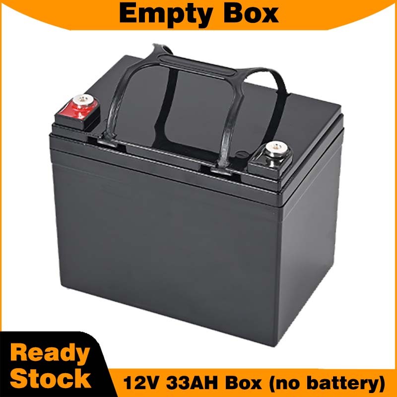 12V 33AH 18650/32650 เคสแบตเตอรี่เปล่าพร้อมที่จับสําหรับชุดแบตเตอรี่ลิเธียมไอออน DIY ที่เก็บระบบพลังงานแสงอาทิตย์กล่องแบตเตอรี่ UPS