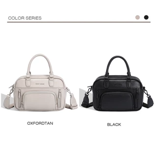 กระเป๋าข้ามตัวพวงแก้วบนจาก David Jones Paris Colette สำหรับฤดูใบไม้ร่วงและฤดูหนาว ปี 2025/2026 ทำจากหนังพีบเบิลด์ปิว สำหรับผู้หญิงไซส์ใหญ่