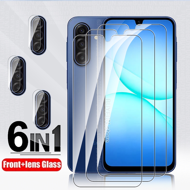 6-in-1 กระจกนิรภัยสําหรับ Samsung Galaxy A07 A17 17asamsung 17 07 4G 5G ป้องกันหน้าจอคลุมทั้งหมดกล้อ