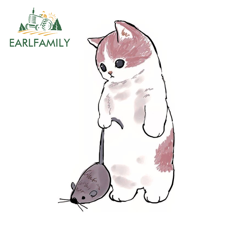 ครอบครัวเอิร์ล 13เซนติเมตรเศร้าแมวสติกเกอร์รถรถจักรยานยนต์กระดานโต้คลื่นกันชนกราฟฟิตีไวนิลวัสดุกันน้ํา ง เอแคลส์ การ์ตูนแฟชั่นป้ายรถ - รูปที่ 7