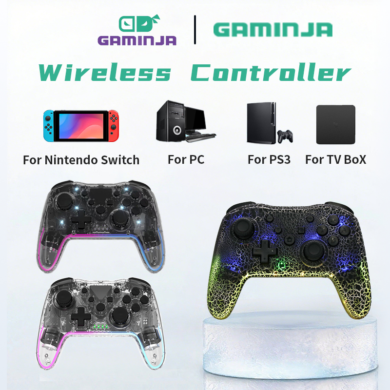 6 แกน RGB ไร้สายGamepadสําหรับNintendo Switch/Lite/OLED Turboการสั่นสะเทือนจอยสติ๊กสําหรับPS3/PC/TVกล่องController