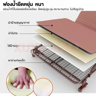 XUXU เตียงนอนพับ 3.5/4 ฟุต เตียงนอนพับได้หลากหลายฟังก์ชั่น เตียงผู้สูงอายุ สามารถทำเป็นโซโฟนั่งได้